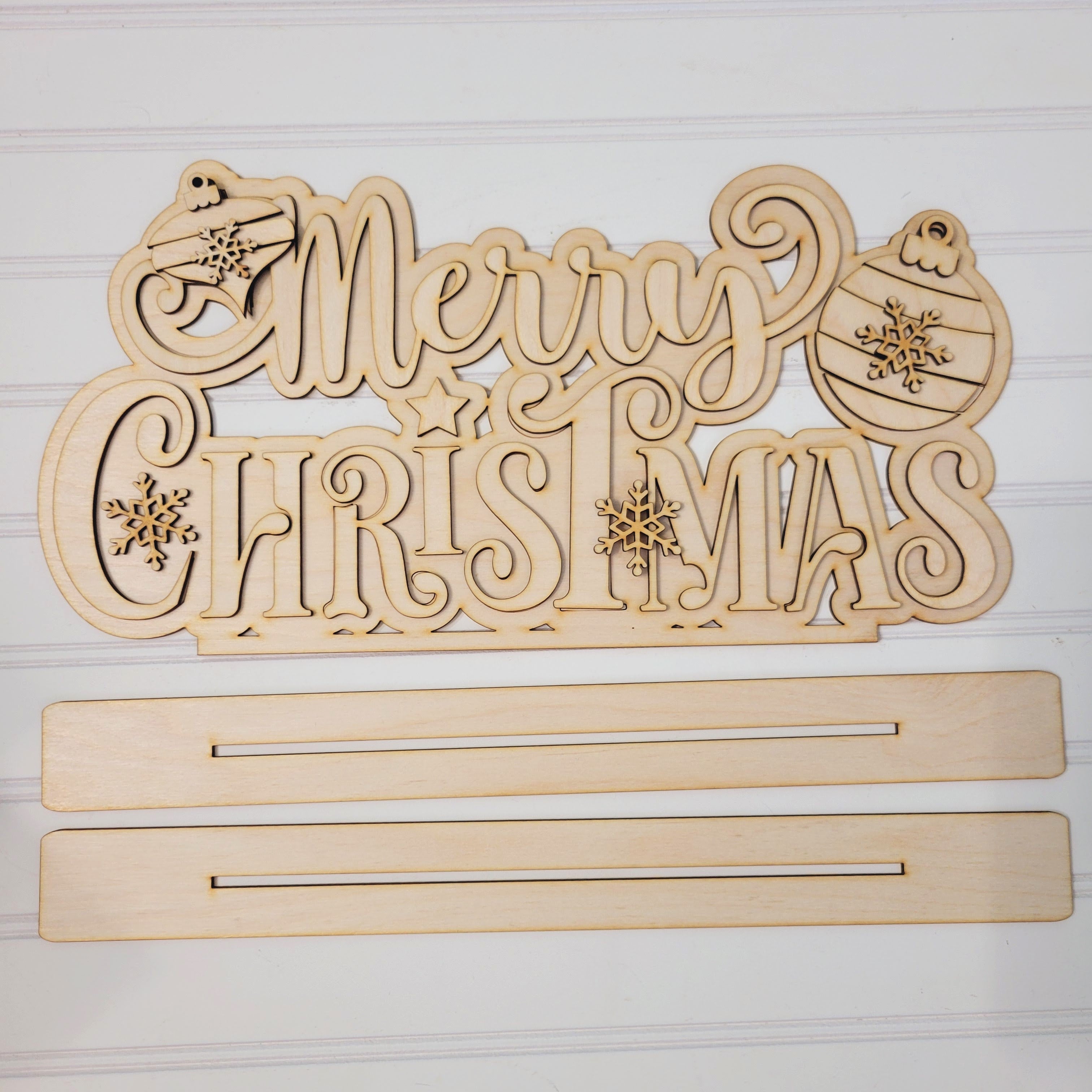 Merry Christmas Shelf Sitter DIY Blank