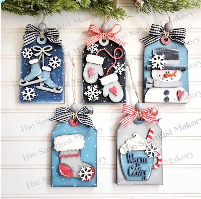 Holiday Gift Tag Ornaments