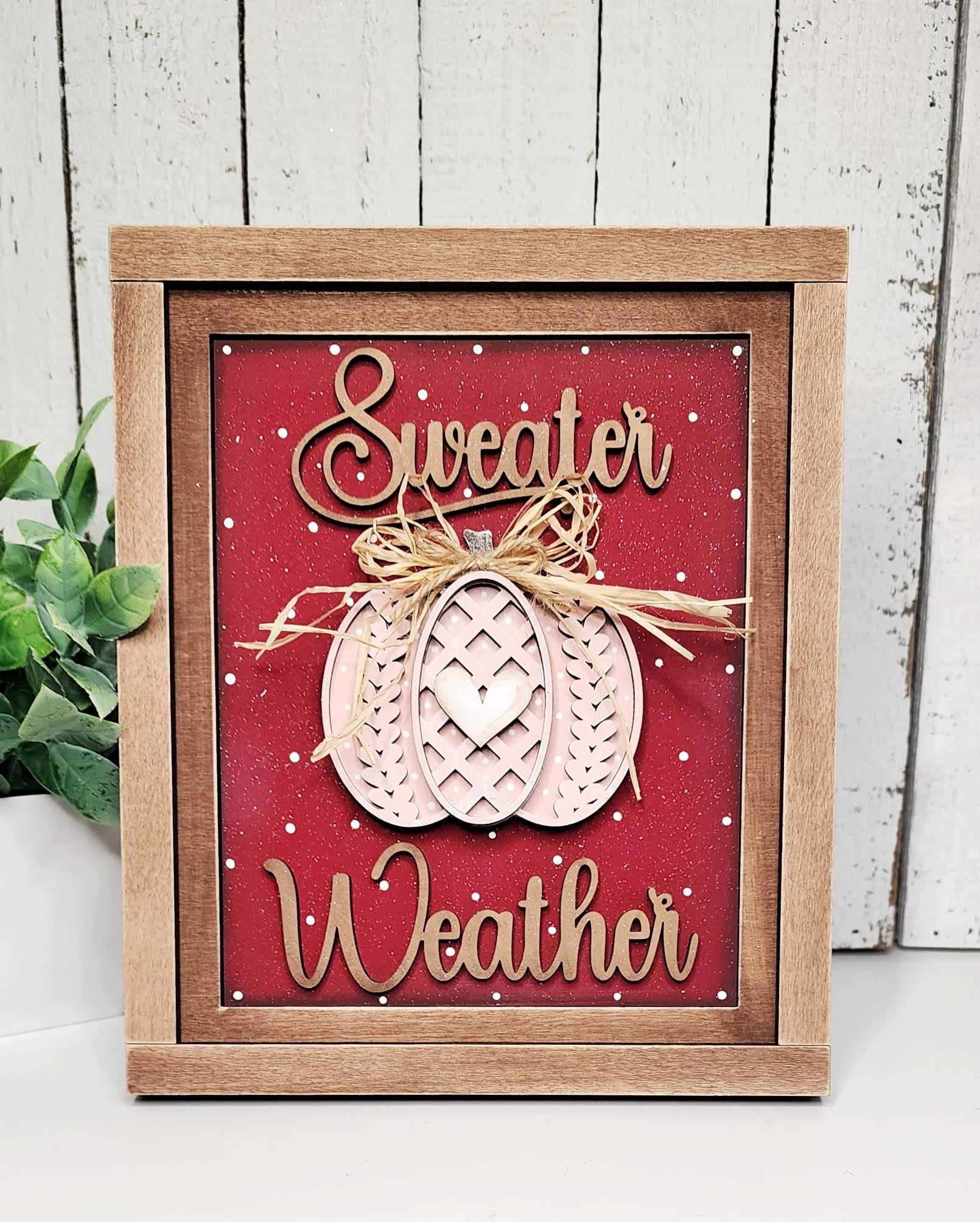 Sweater Weather Plaque & Frame Set