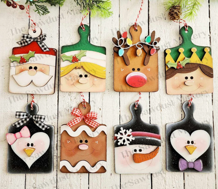 Cutting Board Christmas Ornaments- Paint Party