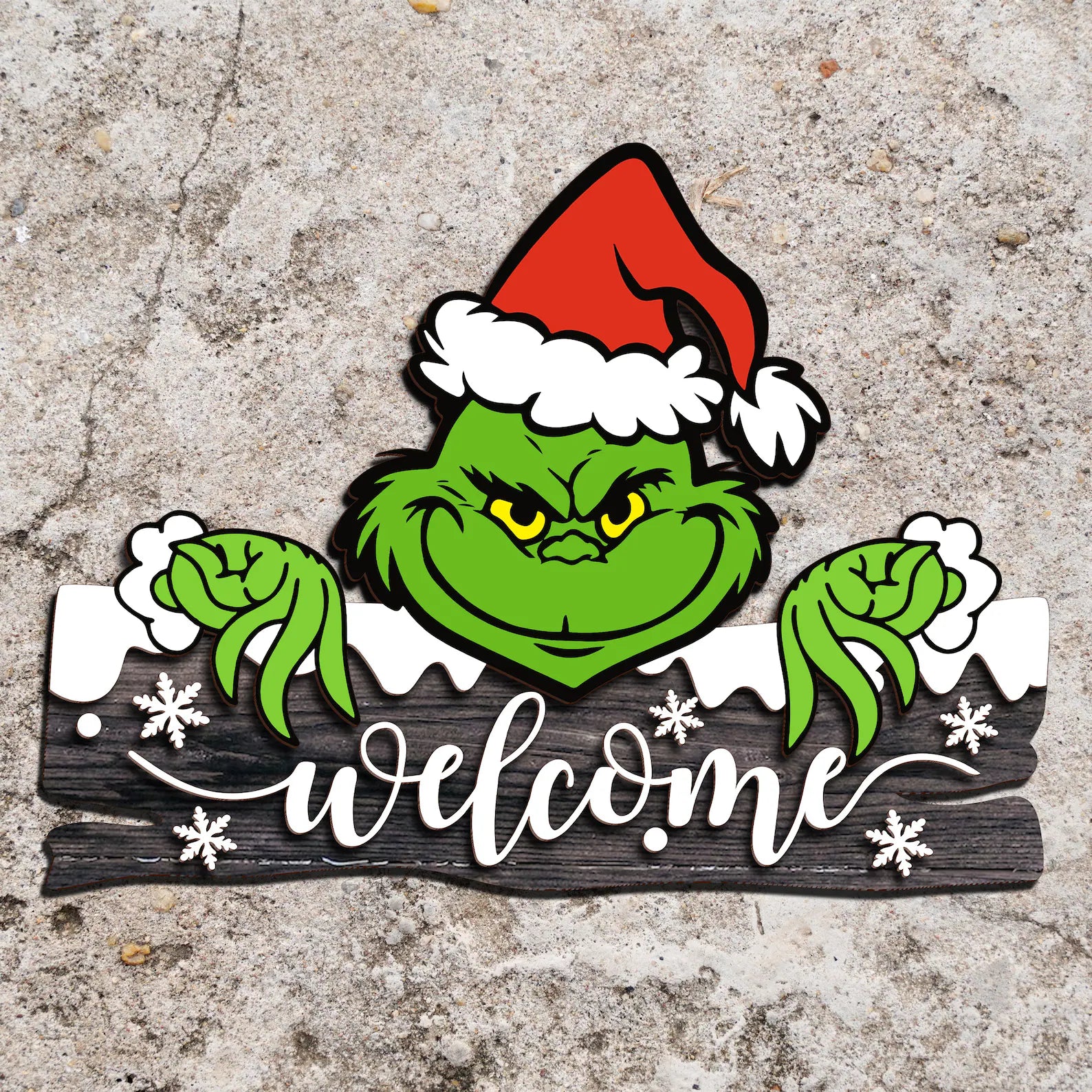 Grinch Welcome Sign