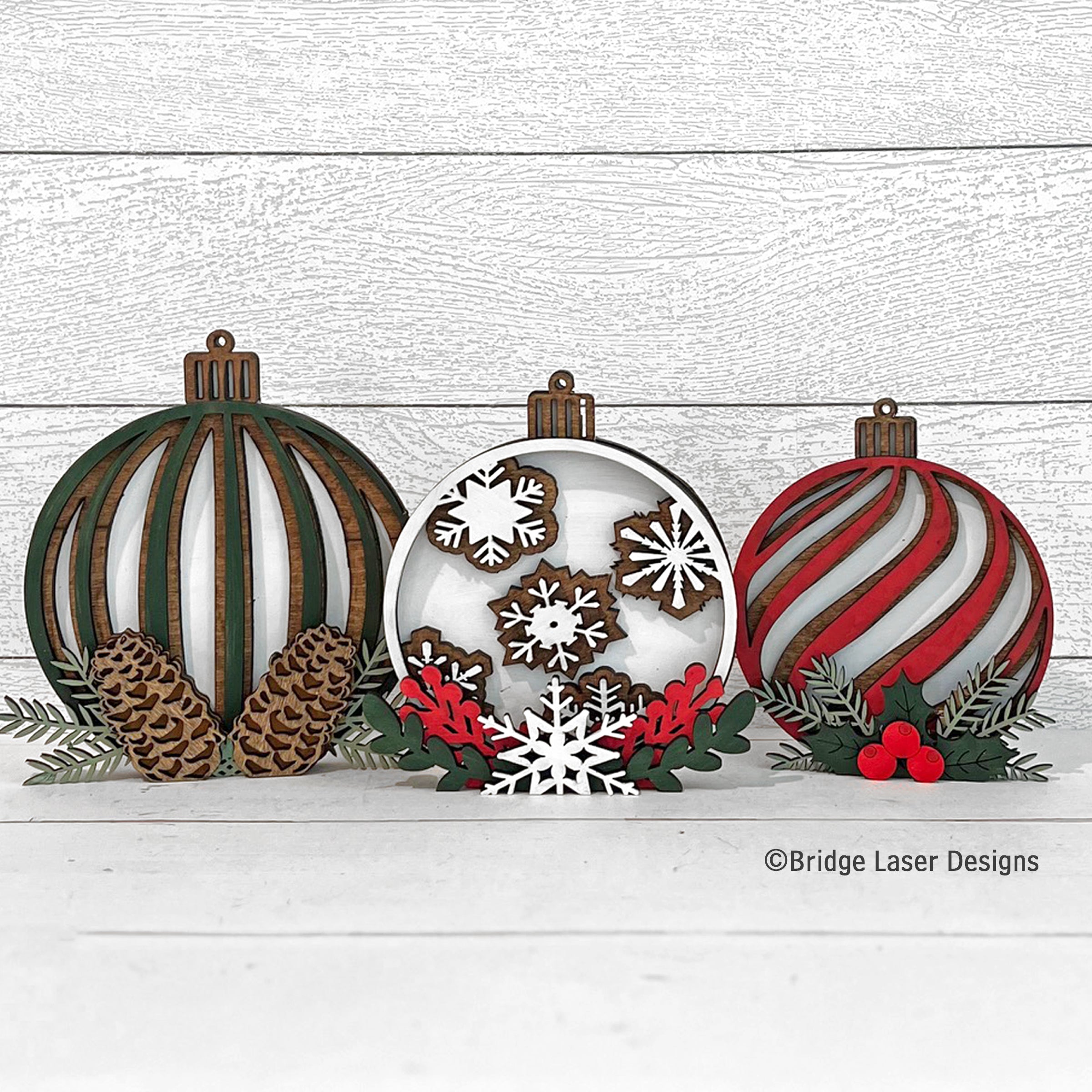 Ornament Trio Shelf Sitters