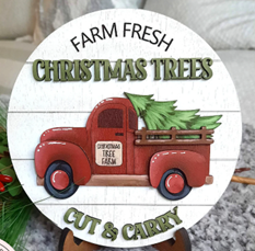 Christmas Tree Truck Round- Paint Party Kit