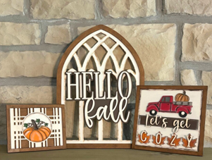 Hello Fall Mix & Match Mantle Set- Paint Party Kit