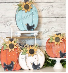 Farmhouse Pumkins set of 4- Paint Party Kit