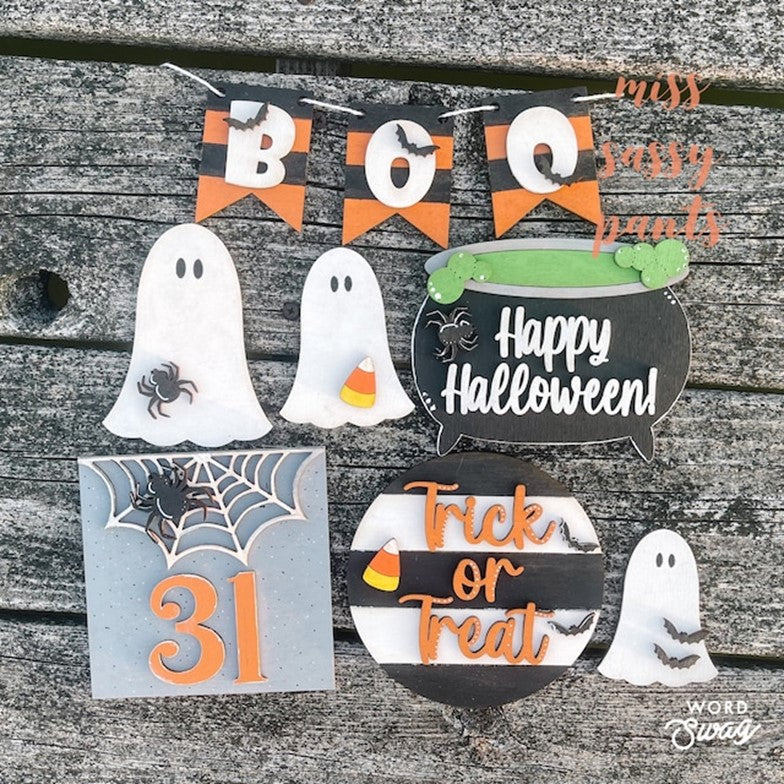 Happy Halloween Tiered Tray- Paint Party Kit