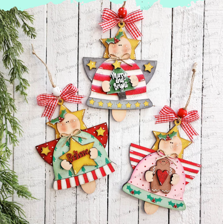 Christmas Angel Ornaments- Paint Party Kit