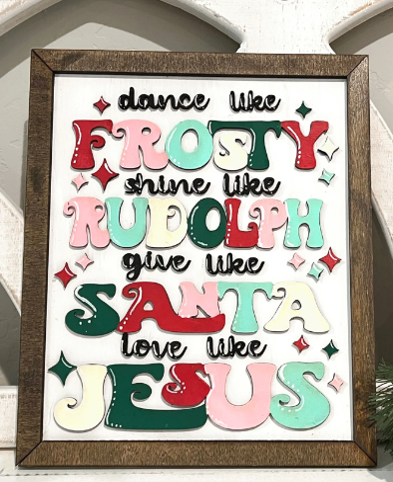 Dance Like Frosty Framed Art- Paint Party