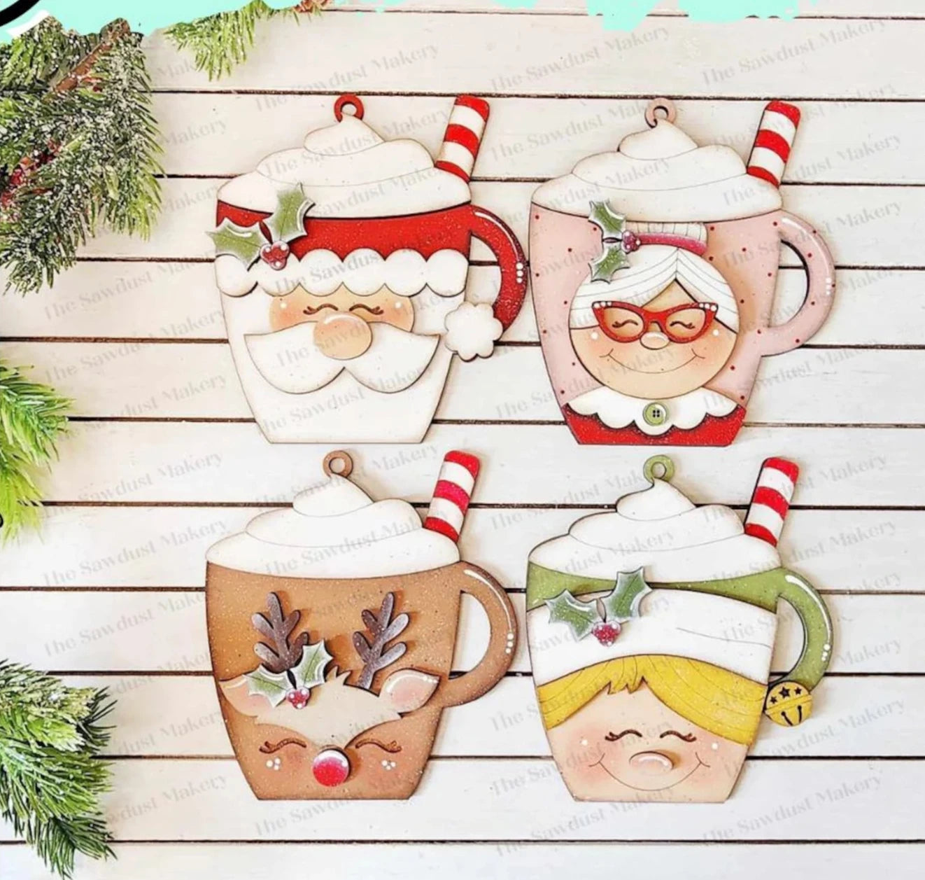 North Pole Cocoa Ornaments (optional gift card holder)