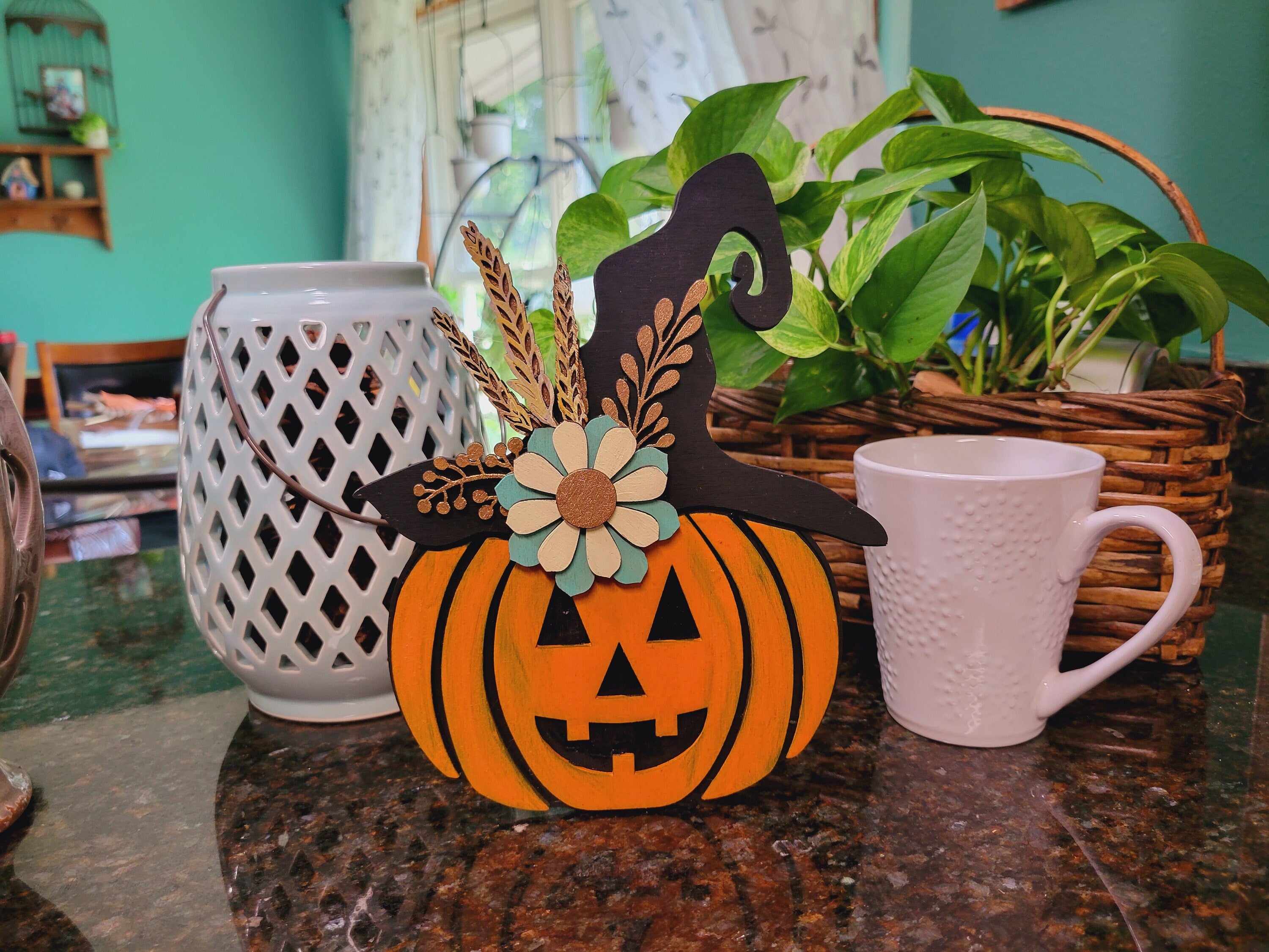 Happy Jack-O-Lantern Shelf Sitter- Paint Party Kit