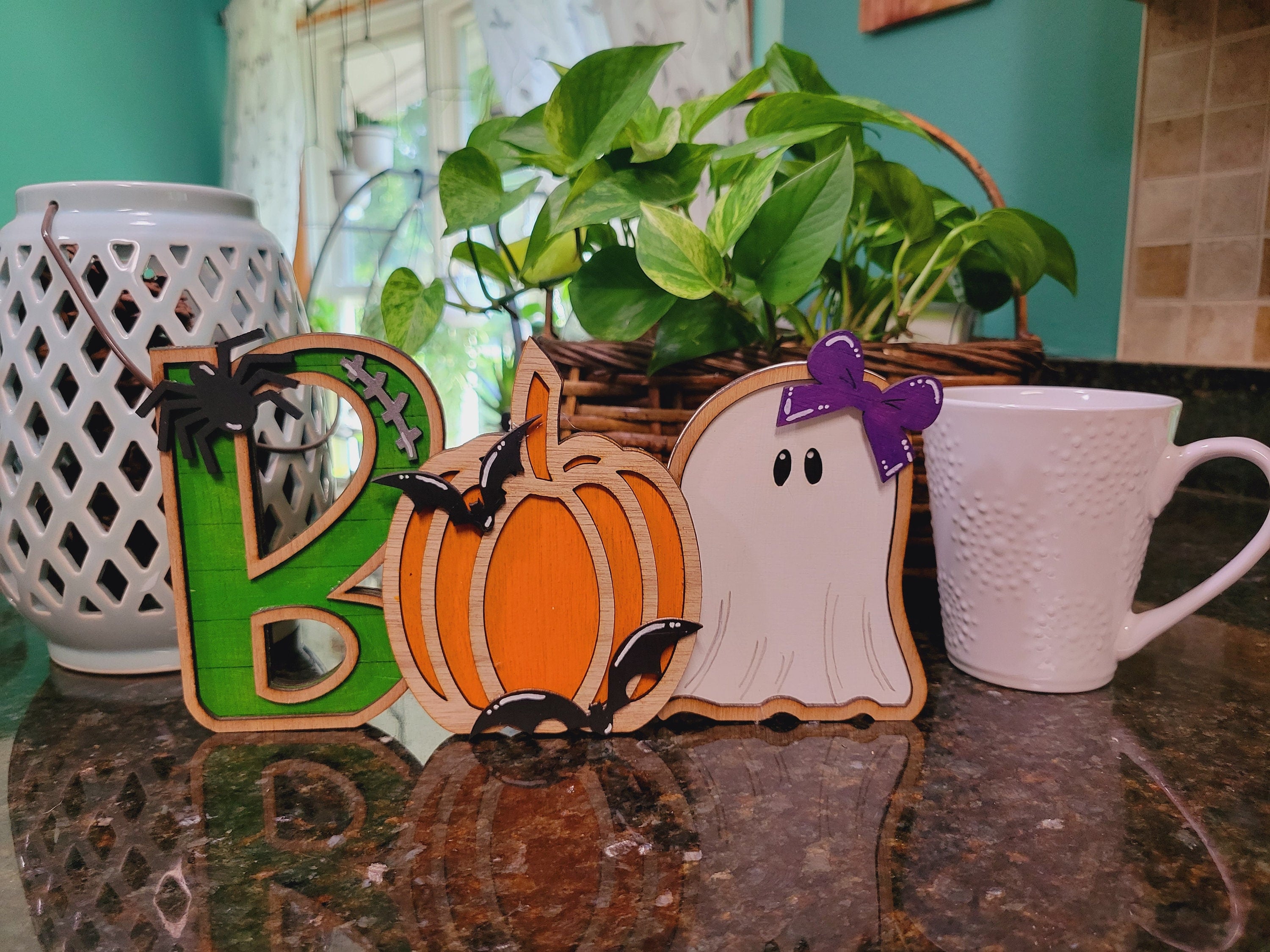 BOO- Frankenstein, Pumpkin and Ghost- Paint Party Kit