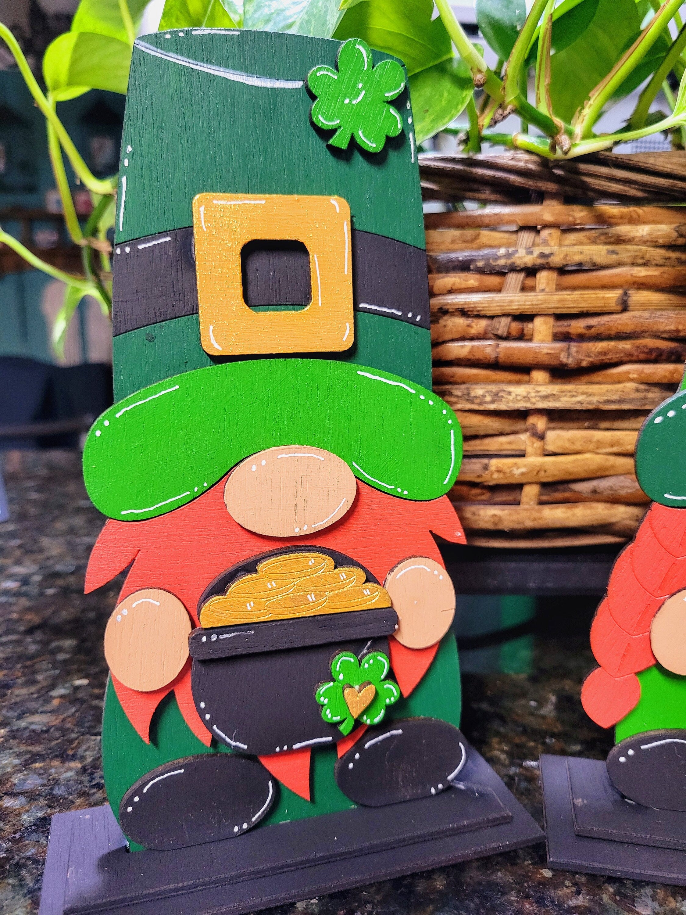 St Patrick's Day Gnomes Shelf Sitter