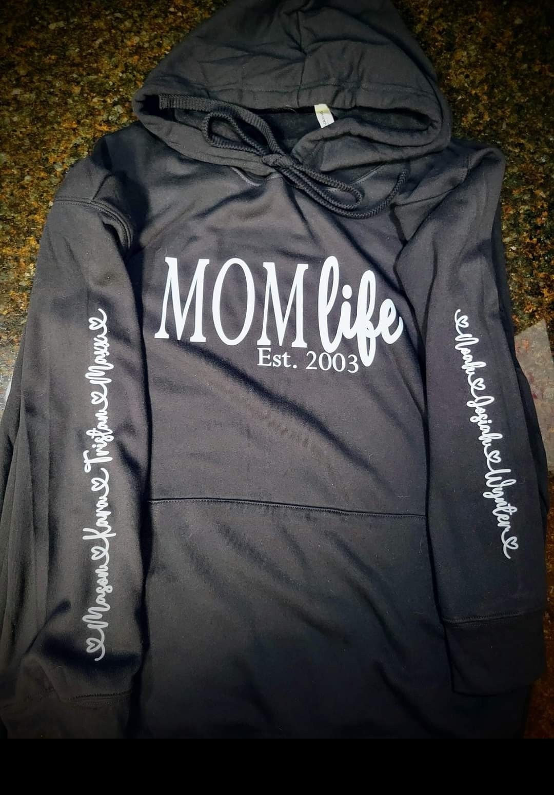 Mom Life Custom-Long Sleeve T, Crew, Hoodie, Unisex/Youth, Inspirational, Affirmation, Mental Health