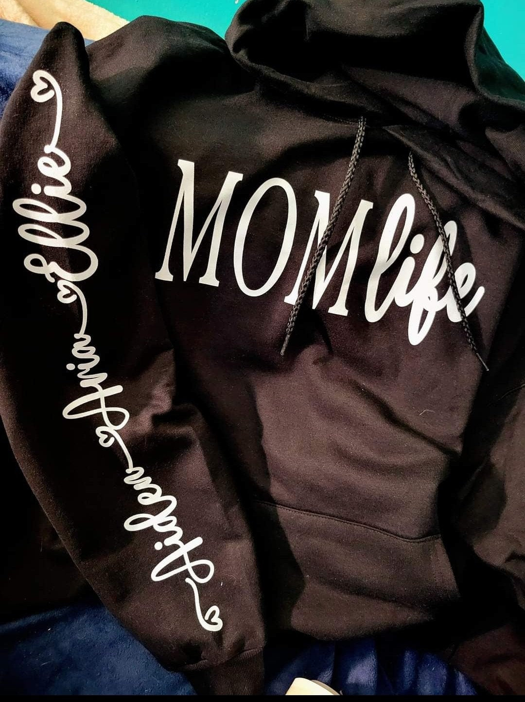 Mom Life Custom-Long Sleeve T, Crew, Hoodie, Unisex/Youth, Inspirational, Affirmation, Mental Health