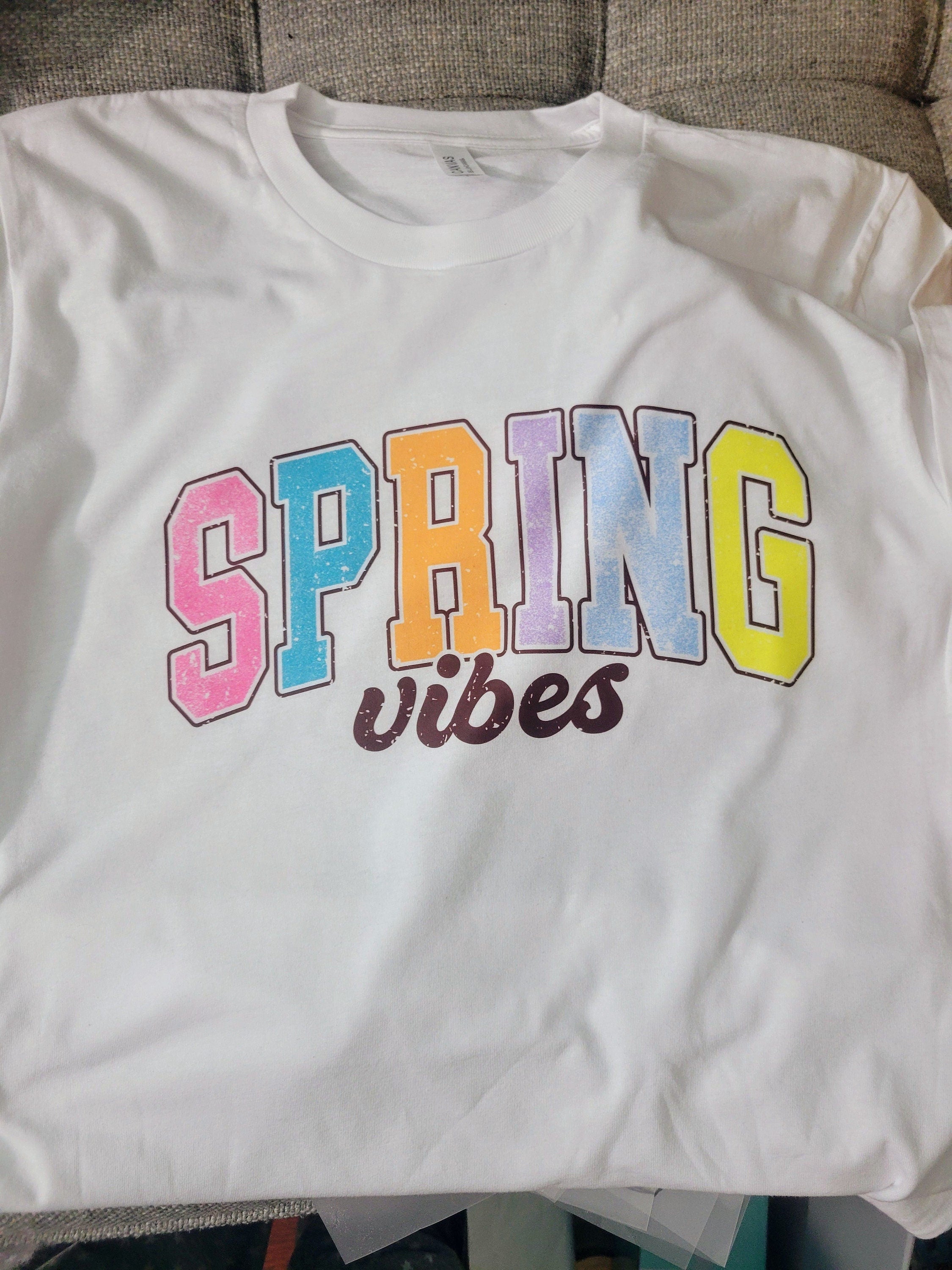 Spring Vibes-Long, Short Sleeve T, Tote Bag, Crew, Hoodie, Unisex/Youth