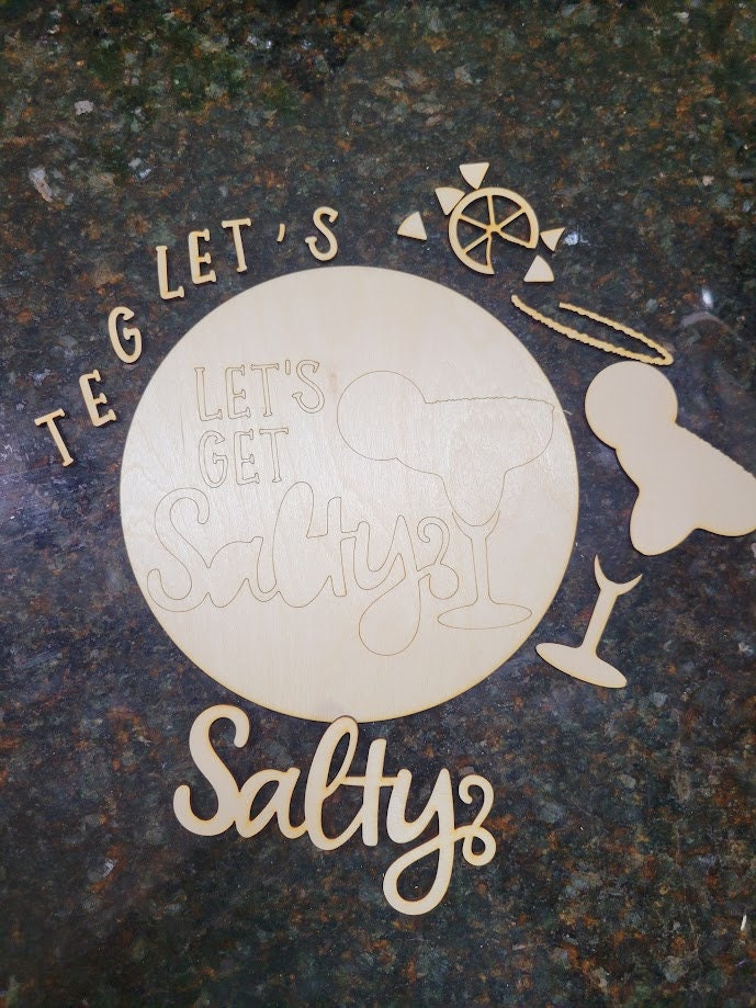 Let's Get Salty Round DIY Blank