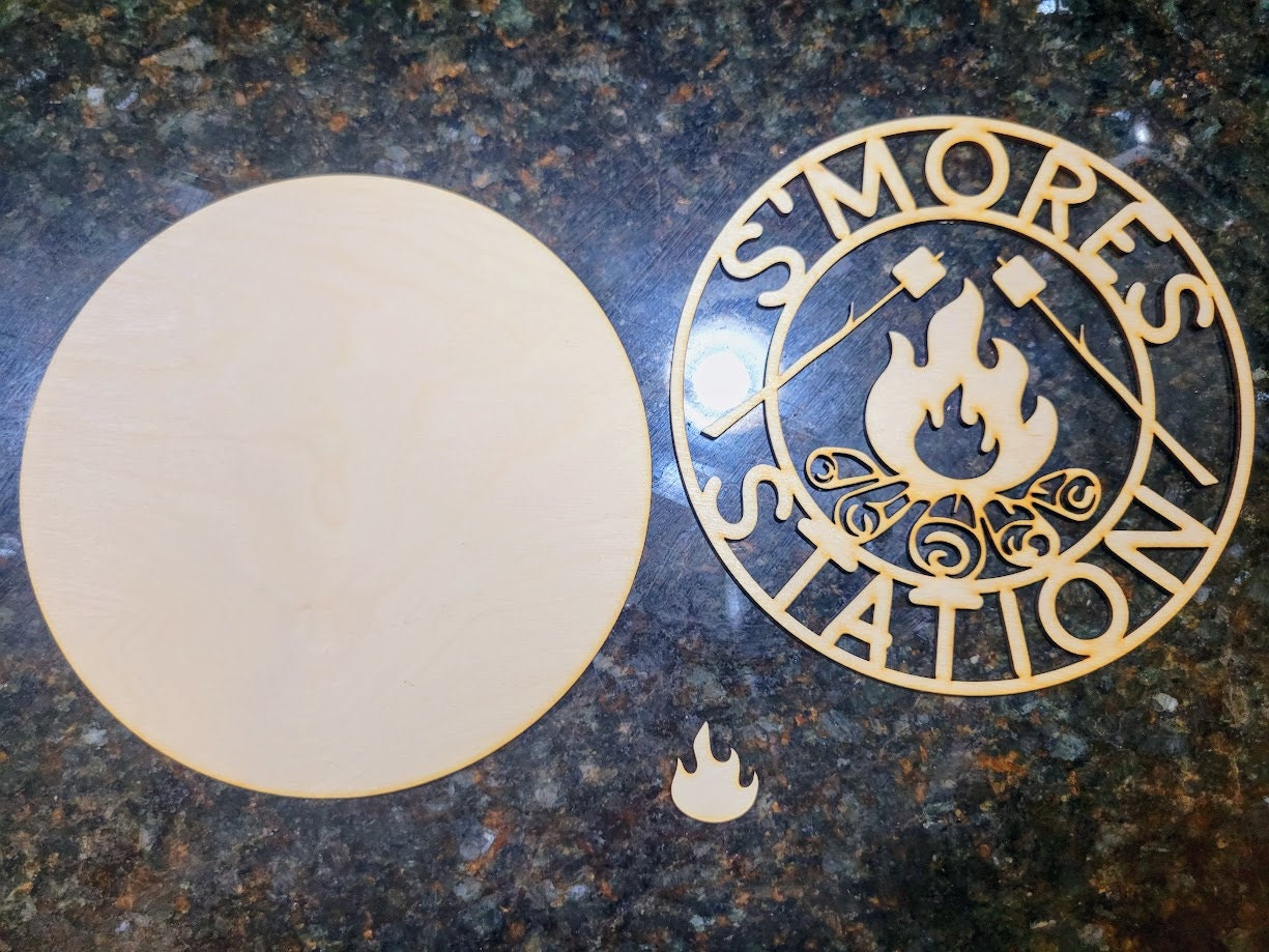 S'mores Station Round DIY Blank