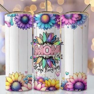 Mom, All Day Everyday 20oz Sublimated Tumbler or 15oz Coffee Mug, coasters, mouse pad