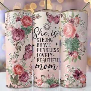 She is Mom 20oz Sublimated Tumbler or 15oz Coffee Mug, coasters, mouse pad