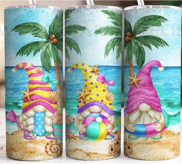 Beach Gnomes 20oz Sublimated Tumbler