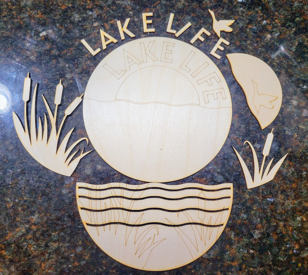 Lake Life Round DIY Blank