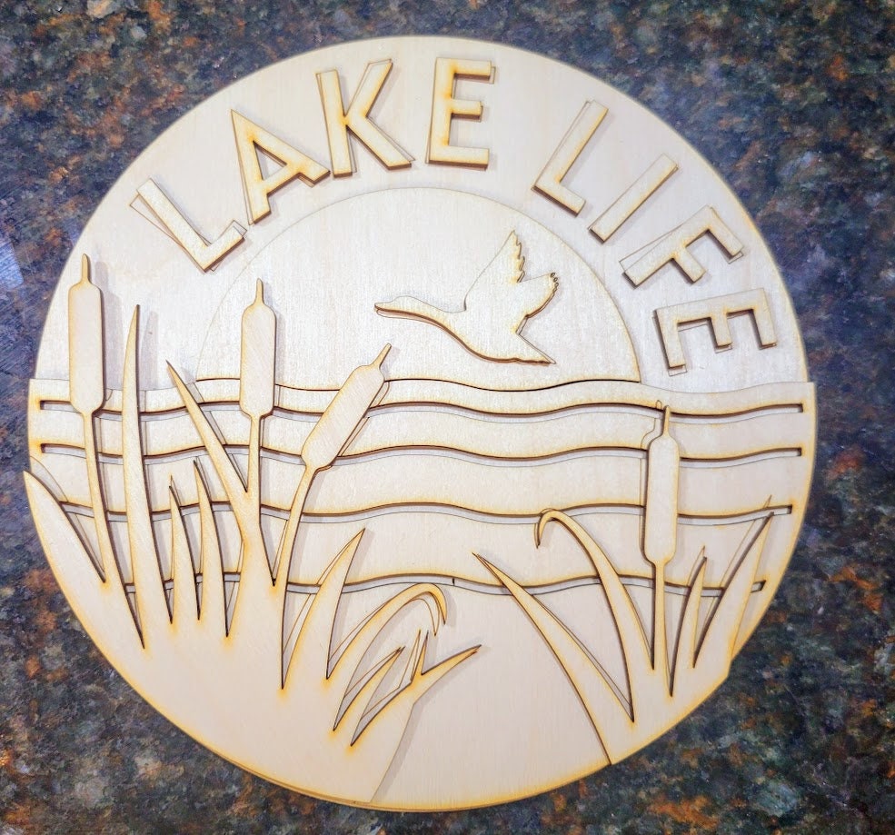 Lake Life Round DIY Blank