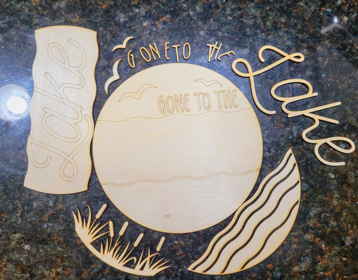 Gone To The Lake Round DIY Blank